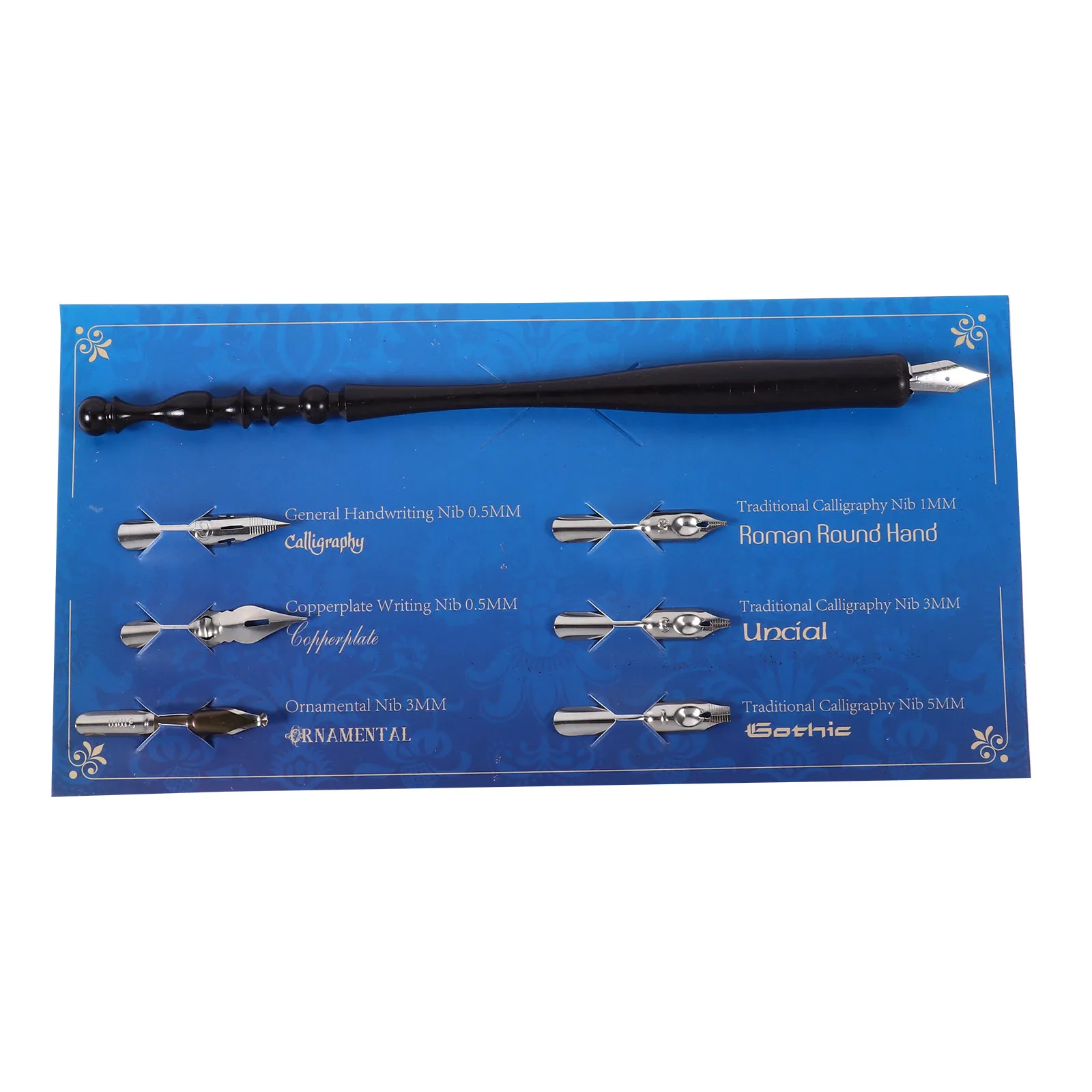 1Set Dip Pen Wood Handle School Stationery Calligraphy Drawing Painting Practice Writing Pen Kit for Students
