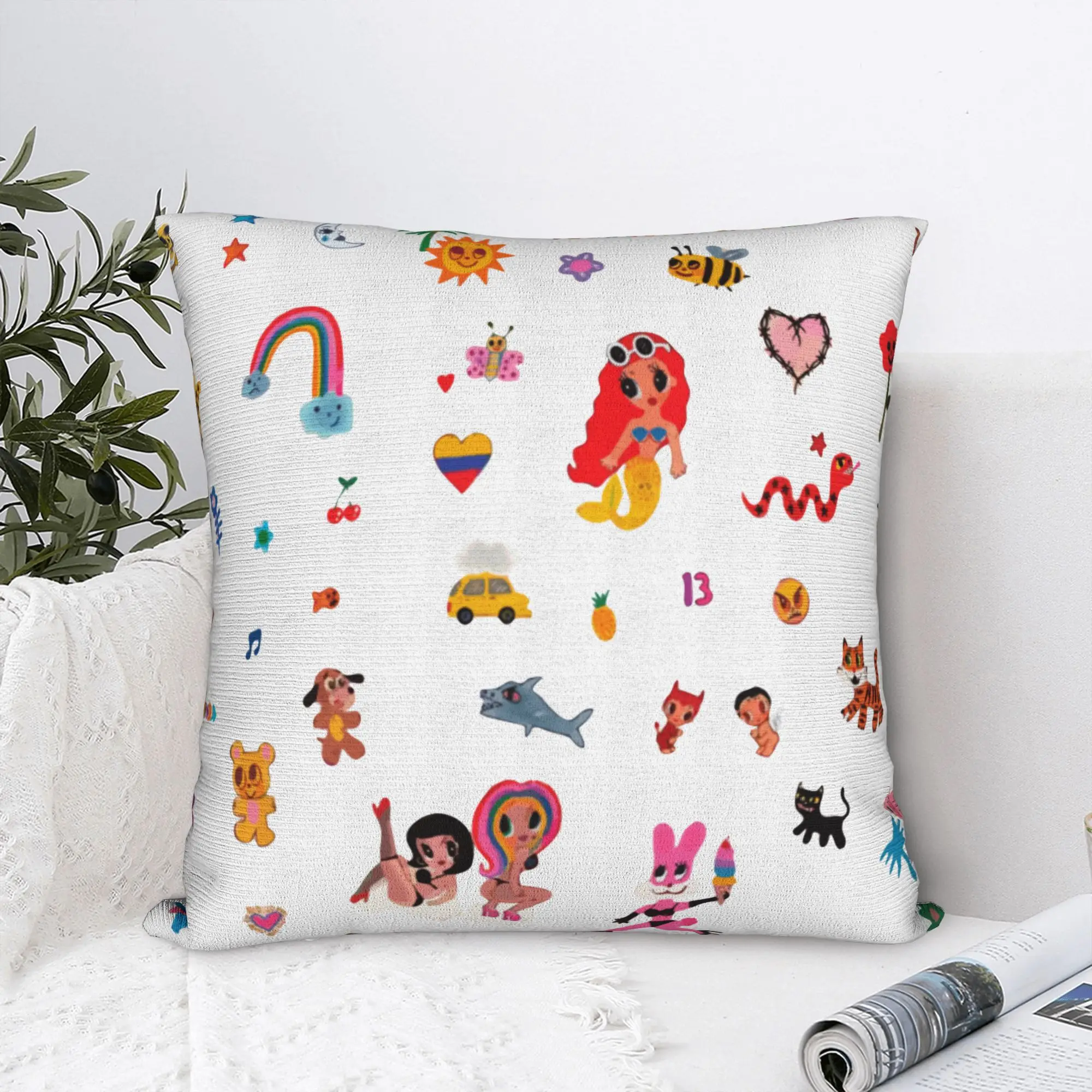 Karol G Pillowcase Soft Fabric Cushion Cover Decorations Music Manana Sera Bonito Pillow Case Cover Home Square 45*45cm