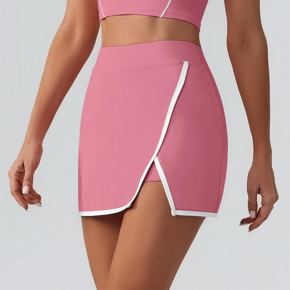 Training Athletic Skorts Womens Yoga Skirt Fitness Running Activewear With Built In Shorts Breathable Sportswear Skirts