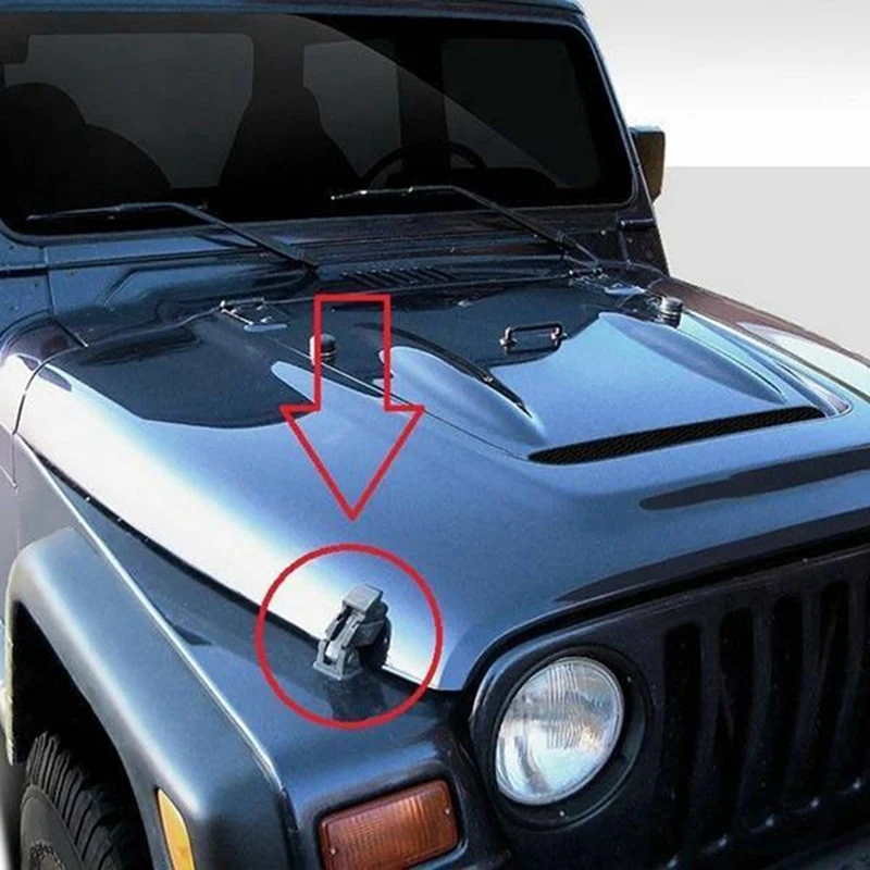 Car Front Hood Latch Catch With Bracket Accessories Parts For Jeep Wrangler TJ 1997-2006 55176636AC 55176636AD 68038118AA