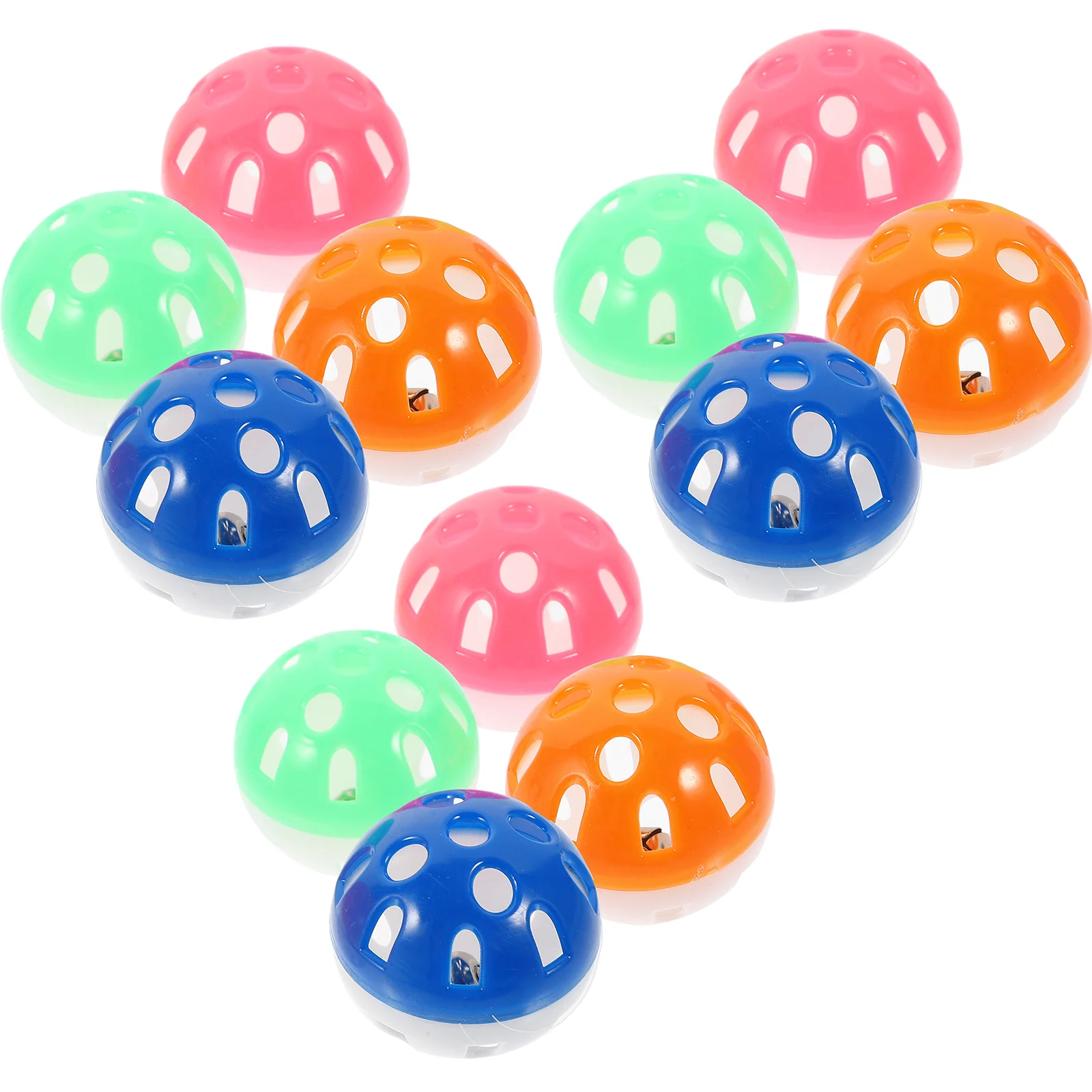 12 Pcs Hollow Bell Ball Parrot Interactive Plaything Bird Toy Parrots Vocalize