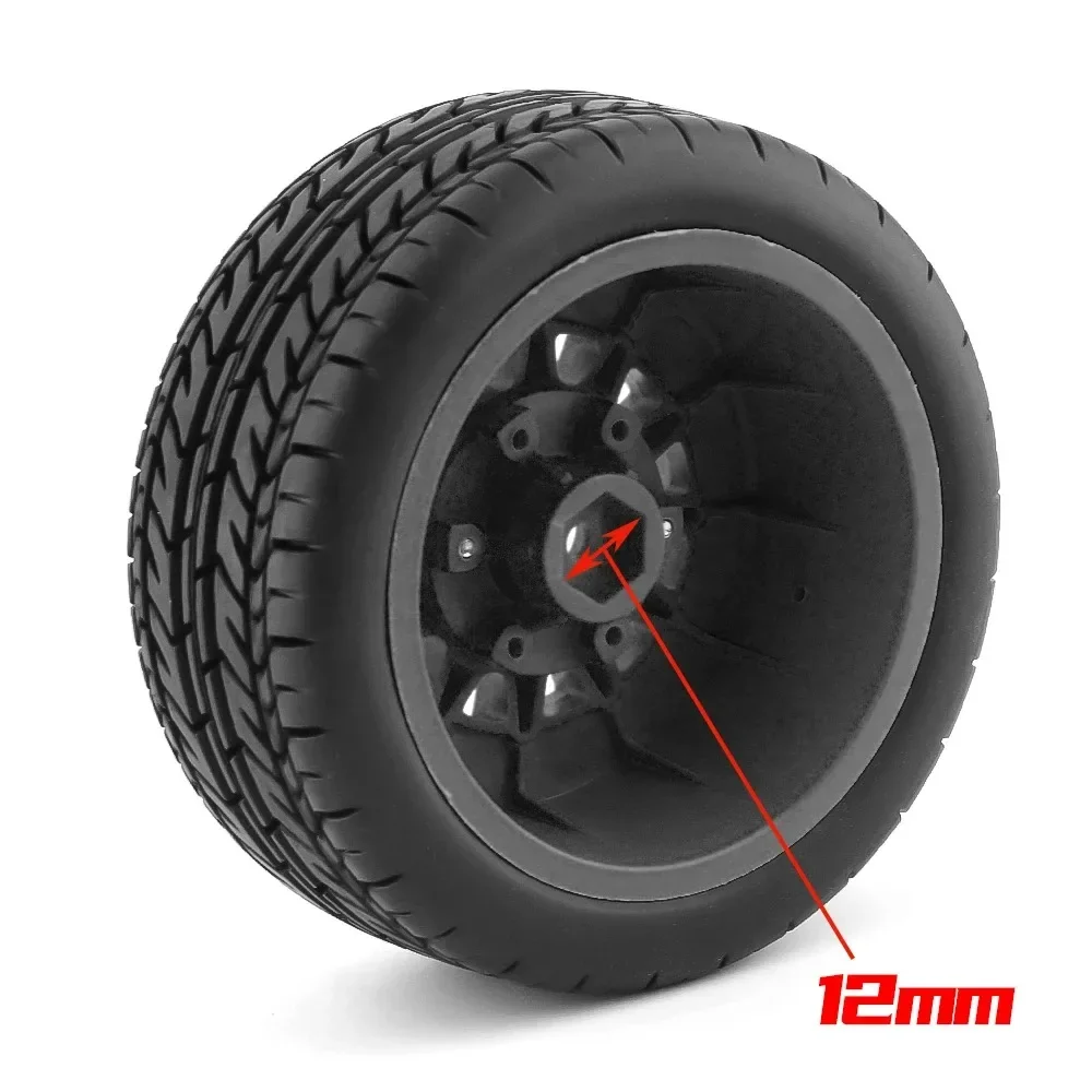 4 Stuks 113Mm 1/8 1/10 Korte Cursus Truck Band Wiel Met 12 14 17Mm Hex voor Slash Arrma SENTON VKAR RC Auto