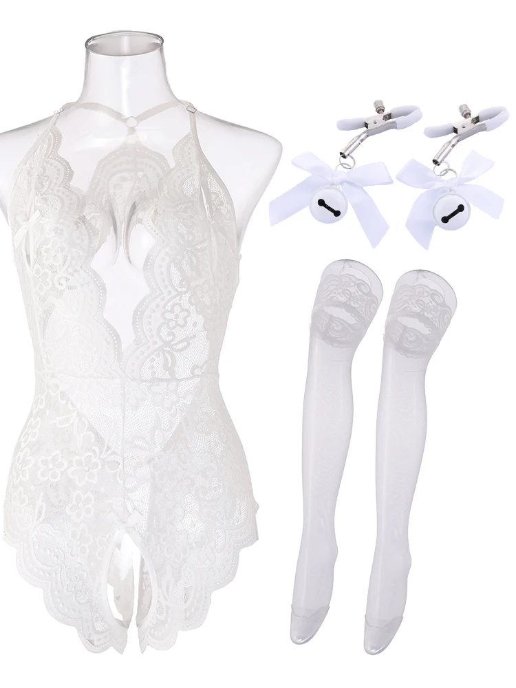 

Эротический соблазнительный костюм, бюстгальтер с открытой промежностью, кружевное женское платье-комбинация, грязное свадебное Эротическое нижнее белье, женское соблазнительное белье, сексуальная одежда