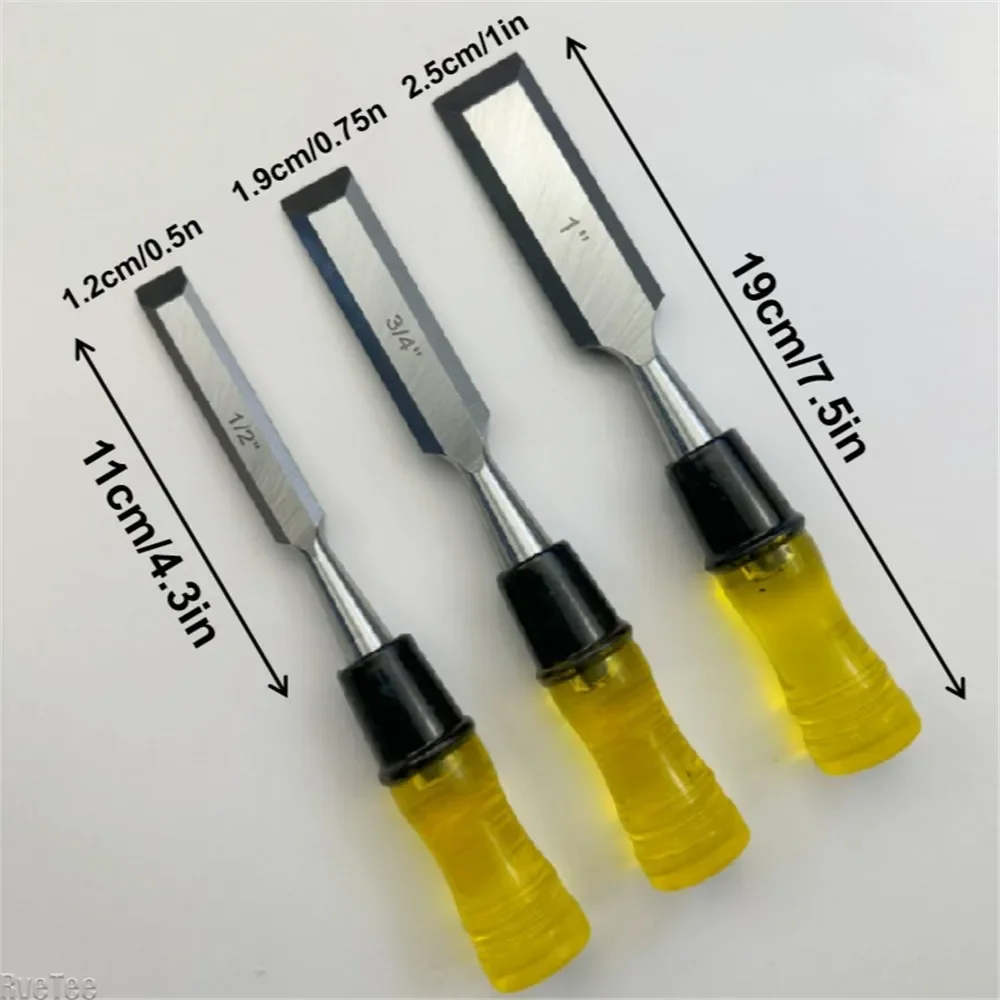 1 ''1/2'' 3/4'' أداة اليد الخشب إزميل مجموعة CR-V إزميل مع المطرقة نهاية المضادة للانزلاق مقبض أدوات النجارة إزميل النجارة