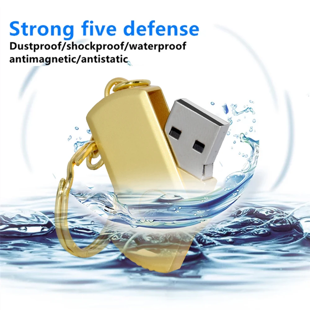 Classic Rotate USB 2.0 Metal Flash Drive 256GB 32GB 64GB 128GB Pendrive usb flash drive pen memory Sticks Flash Disk Key chain