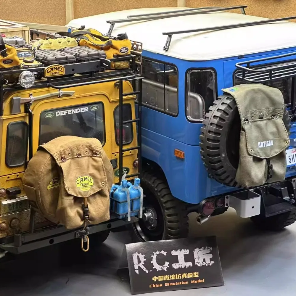 Sac de pneu de secours rétro simulé, décoration pour voiture sur chenilles 1/10 RC Traxxas TRX4 Defender AXIAL SCX10 RC4WD D90 Wraith Jeep, pièces