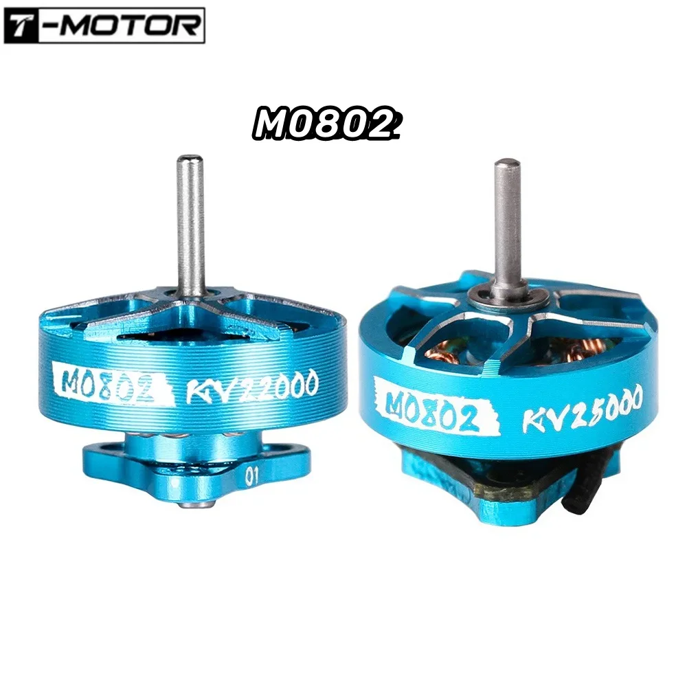 T-MOTOR M0802 0802 19000KV 25000KV 27000KV  Micro 1S Brushless Motor For 65-75MM Tinywhoop FPV Racing Drone