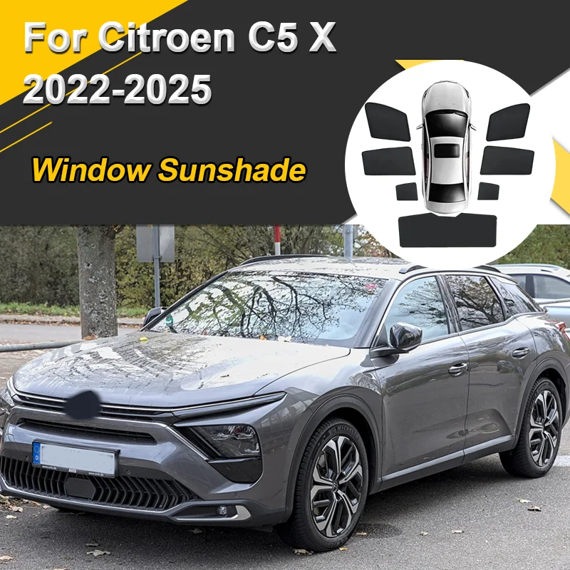 

Car Sun Shades For Citroen C5 X 2022 2023-2025 Sunshades Magnetic Heat insulation Window Curtain Mesh Visor Auto Accessories