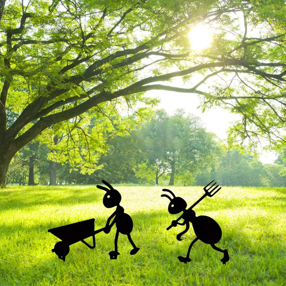 النمل الحديدي المعدني في الهواء الطلق ، زينة الحدائق ، فن الفناء ، أوتاد الحديقة الخلفية ، ديكور البستنة #1