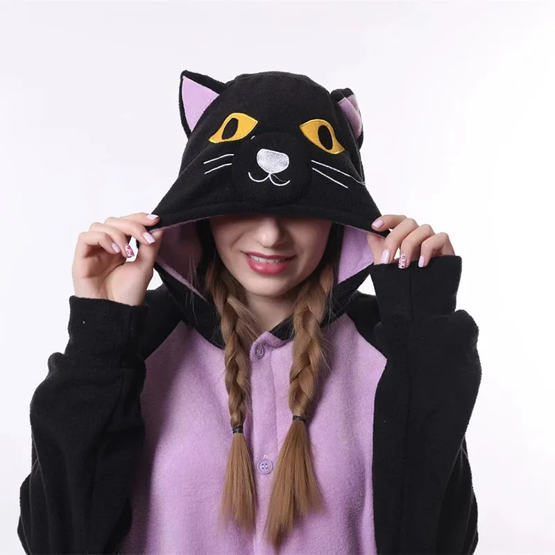 

❤❤2025 2025 Kigurumi Unicorn Pajama Adult Animal Cat Onesie Women Men Couple Winter Pajamas Suit Nightie Sleepwear Flanne New ★☆