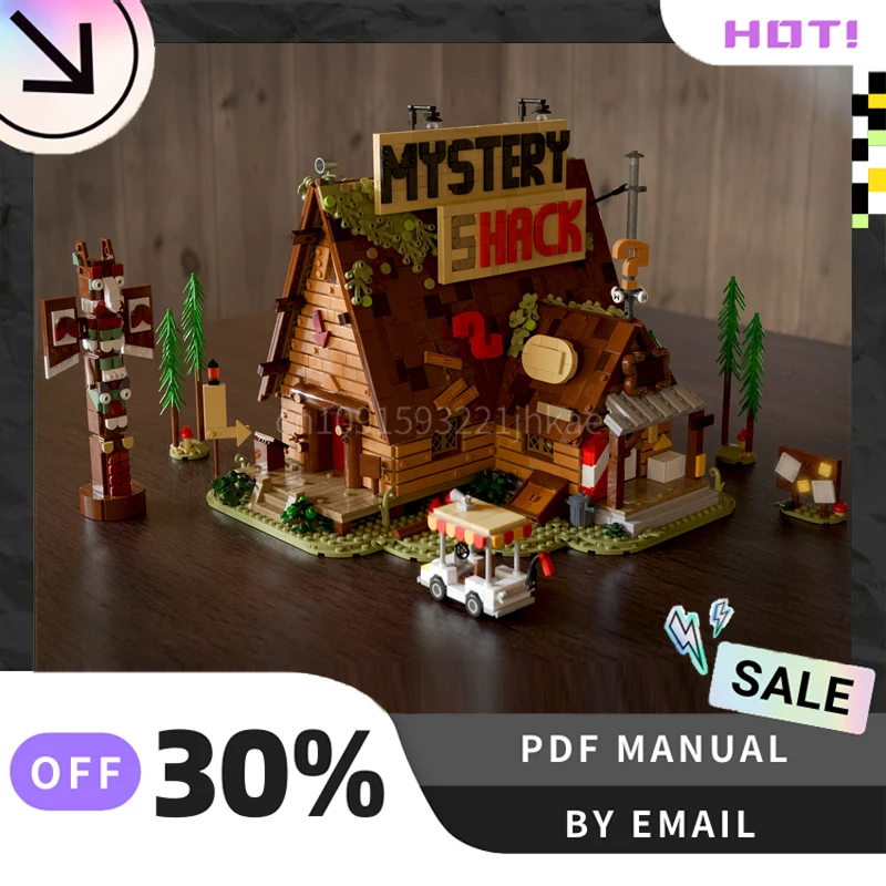 

[3874 шт.] индивидуальный набор MOC Mystery Shack, креативные строительные блоки, STEM, развивающие игрушки, комплект строительной модели, подарки на день рождения