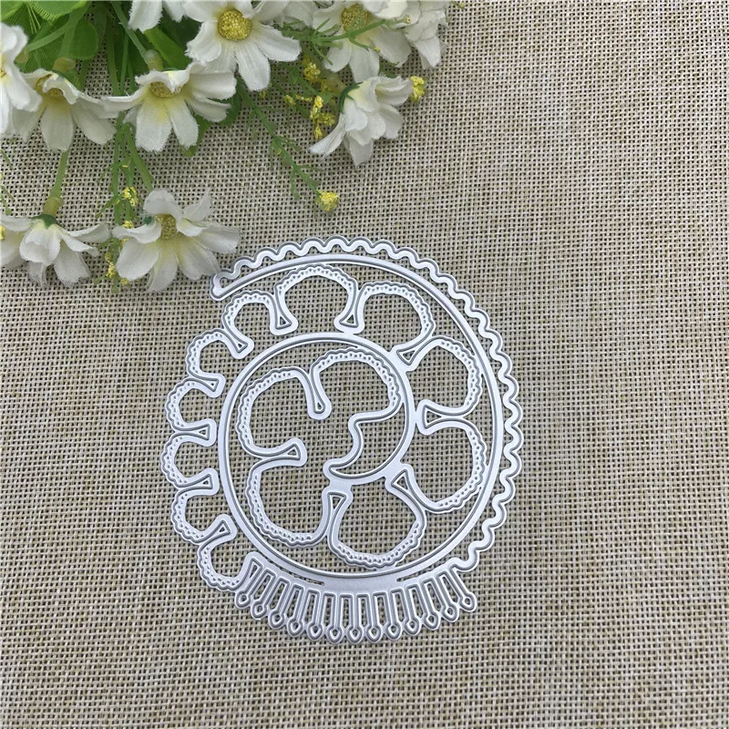 Flowers lace frame background Metal Cutting Dies Stencils For DIY Scrapbooking Decorative Embossing Handcraft Template