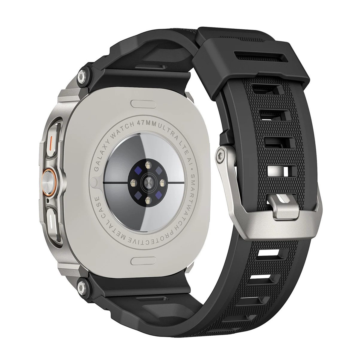 Luxuriöses Metallgehäuse+Armband für Samsung Galaxy Watch Ultra 2025 47mm Silikon Sport-Armband Correa Mod-Kit für Galaxy Watch 7Ultra2 – Detail 14