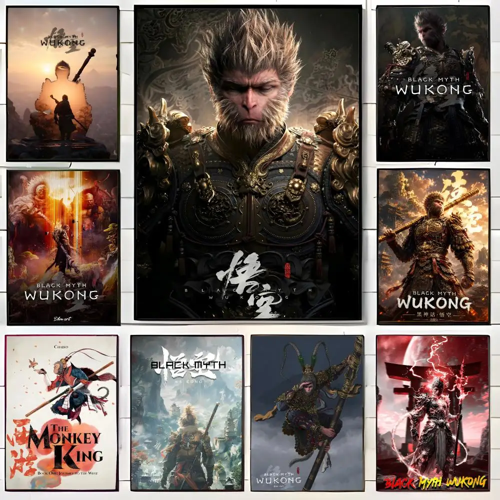 action game b-black myth wukong Poster Wall Art Print Decorative Mural Home Decor Gift Unframed