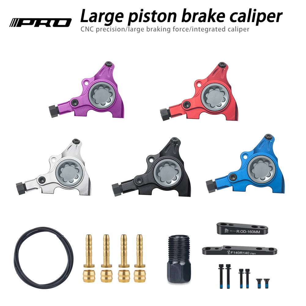 IIIPRO Flat Mount Caliper, Road Hydraulic Brake, ICE-TECH Pads, BMX Raceing, Full CNC Lightweight
