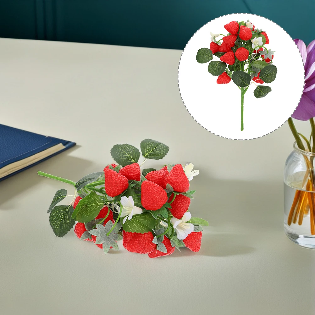 2 pezzi di frutta realistica bouquet vivido in PVC composizione di frutta artificiale decorazioni per l'home office centrotavola per matrimoni scrivania da cucina finto