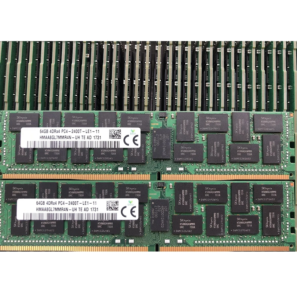 1 buah HMAA8GL7MMR4N-UH memori Server untuk SK Hynix RAM 64G 64GB 4DRX4 PC4-2400T-L DDR4 2400 REG LRDIMM