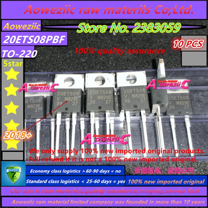 Aoweziic 2023+ 100% New Imported Original  VS-20ETS08-M3  20ETS08PBF  20ETS08 TO-220 High Voltage Input Rectifier Diode 800V 20A