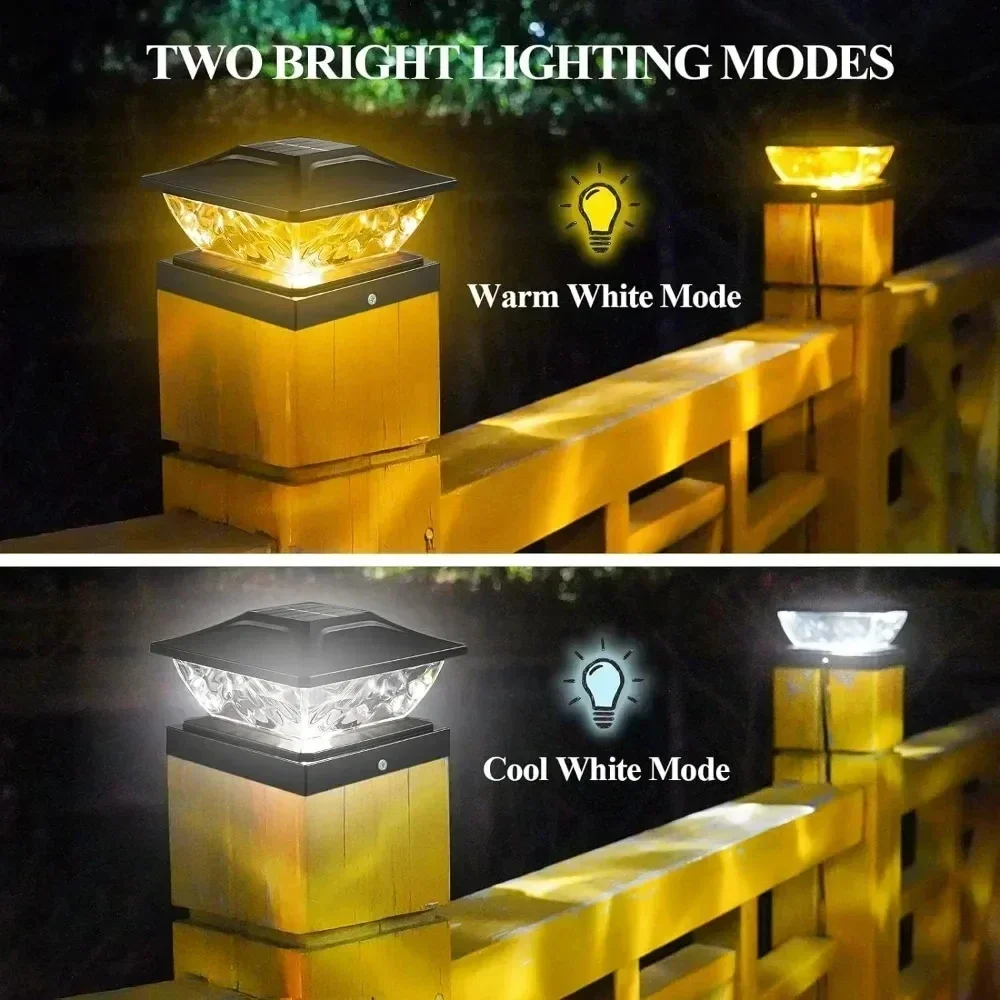 

Outdoor Waterproof Villa Gate Fence Light Solar Light Outdoor Villa Column Lamp Fence Gate Pillar Head Led Lamp For House Garden