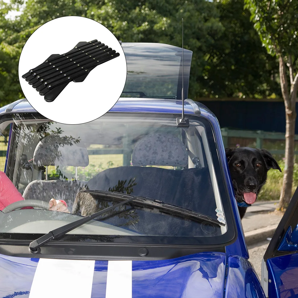 

Car Window Pet Gate Black Retractable Fence Durable Portable Enclosure Dog Easy Install