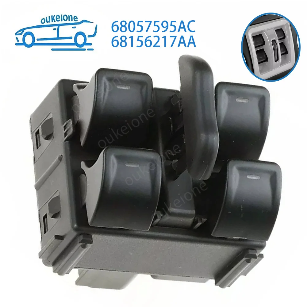 

Power Window Switch Lifter Control Button for Jeep Wrangler 2011 2012 2013 2014 2015-2017 68057595AC 68156217AA Car Accessories