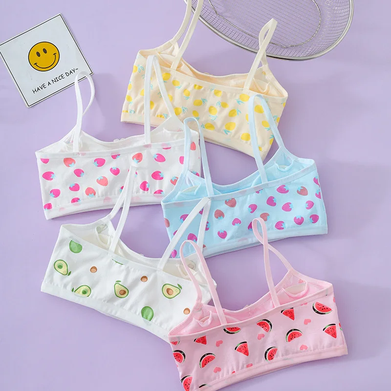 Girls' Development Period Underwear, Children's Student Tube Top, Girls' Camisole Vest, Pure Cotton Underwear, Thin for Puberty