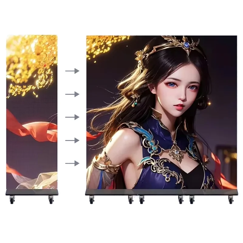 

Цифровой LED-дисплей-постер P2 P2.5 P3.076, напольный рекламный LED-экран для розничных магазинов с Wi-Fi управлением