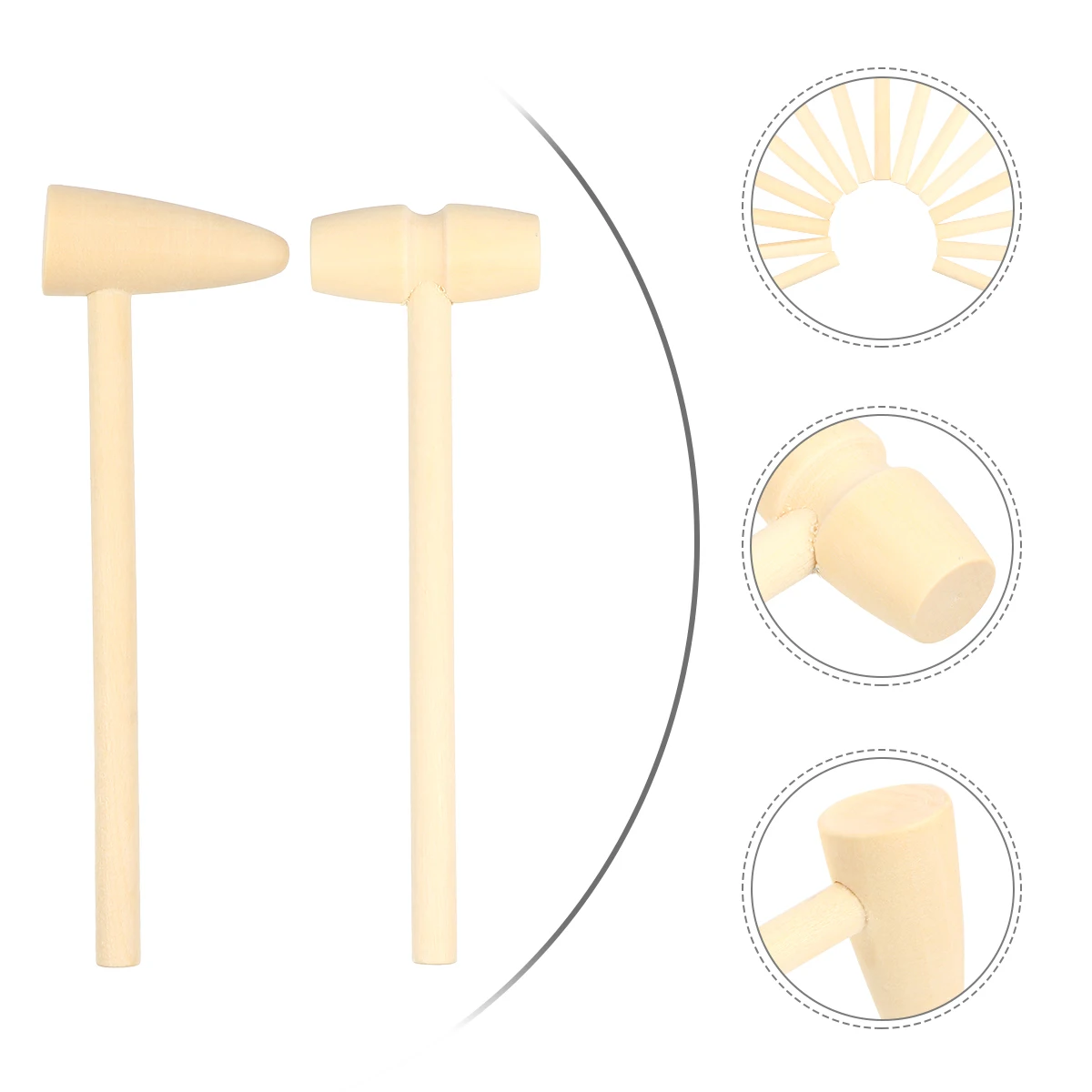 

15 Pcs Small Wooden Hammer Toys Kids Toddler Boys Mini Mallets Gavel H Eye Coordination Gifts Safe Surface