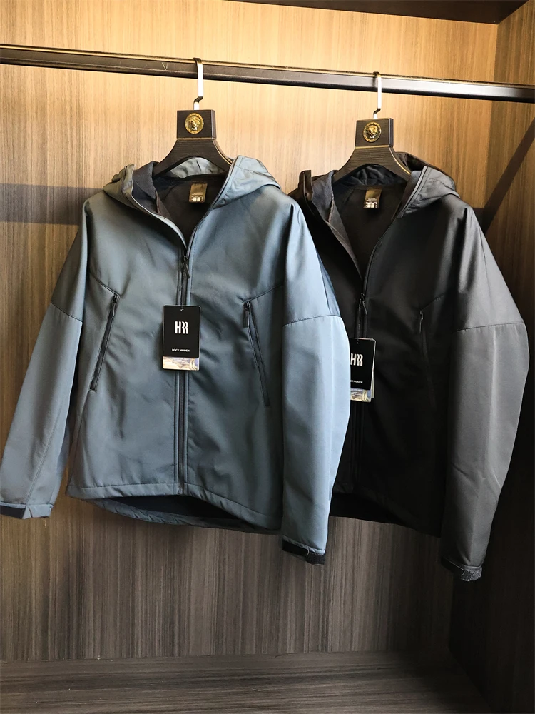 

Мужская модная софтшелл Jaet с капюшоном на подкладке, водонепроницаемая осенне-зимняя верхняя одежда, молодежная одежда из полиэстера