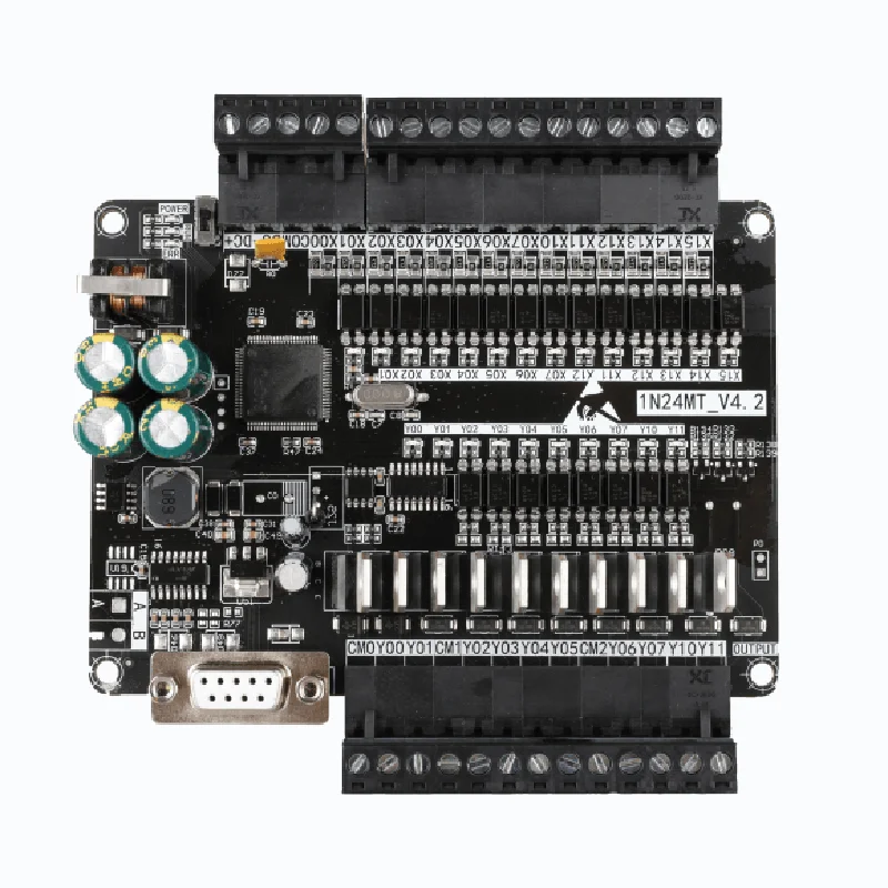 Placa de controle industrial PLC FX1N 24MT 14 entradas / 10 saídas 2 estradas 100K saída de pulso DC24V