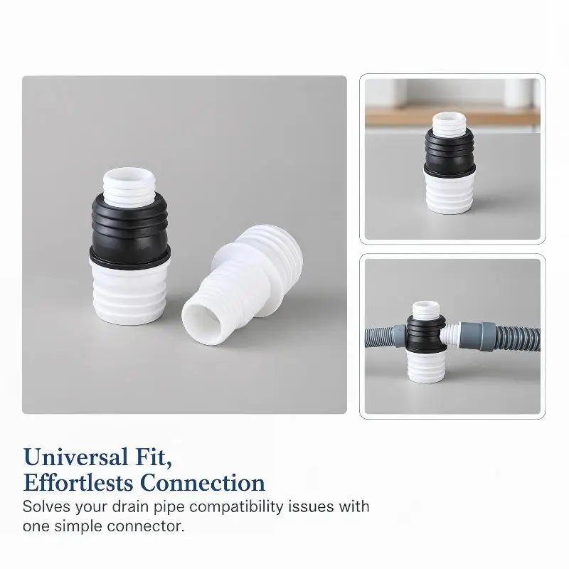 Washer Drain Hose Extension Adapter 25mm 30mm Plastic Connector, Coupling Joiner for Dishwasher Washing Machine Discharge Pipe