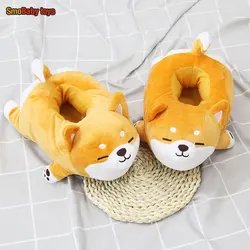 NEW Man Women Funny Slipper Soft Cute Shiba Inu Dog Slippers Animal Puppy Couples Home Slippers Plush Cotton Household Shoes