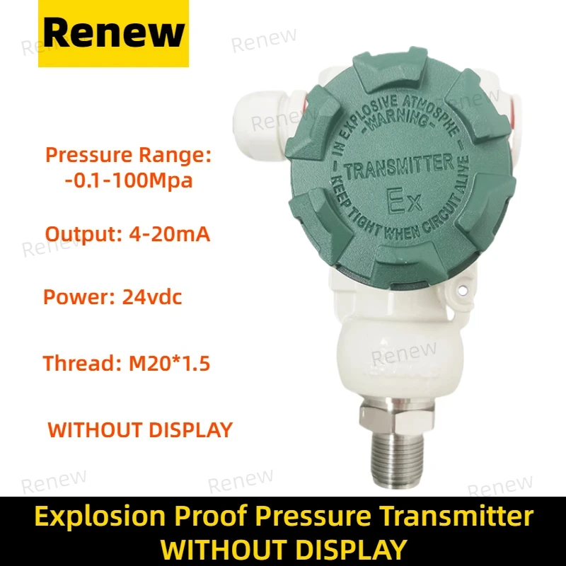 2088 Pressure Transmitter 4-20ma Digital LCD Display Intelligent High Precision Explosion-proof Plc Hammer Type