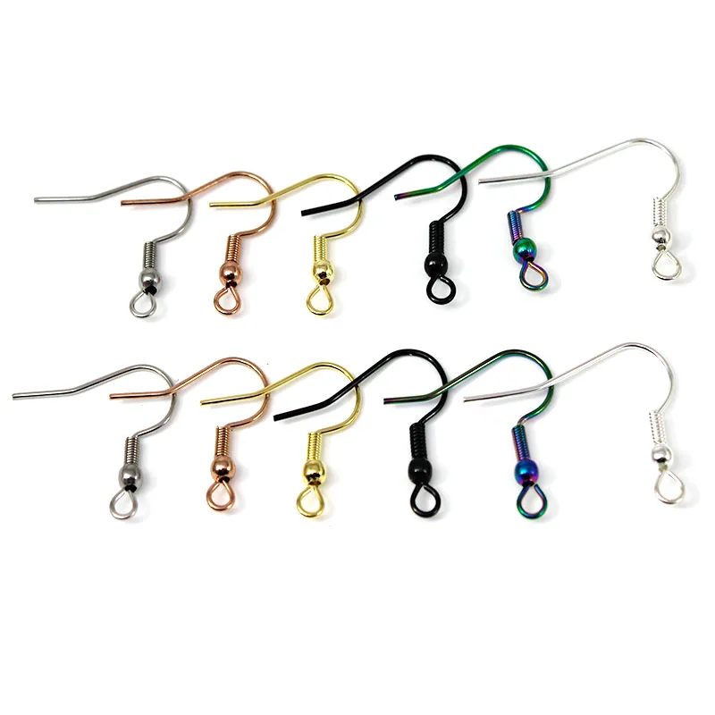 50Pcs Stainless Steel Fish Hooks Earring Hooks Hypo Allergenic Ear wire Hooks Clasps For DIY Earrings Jewelry Making Accessories