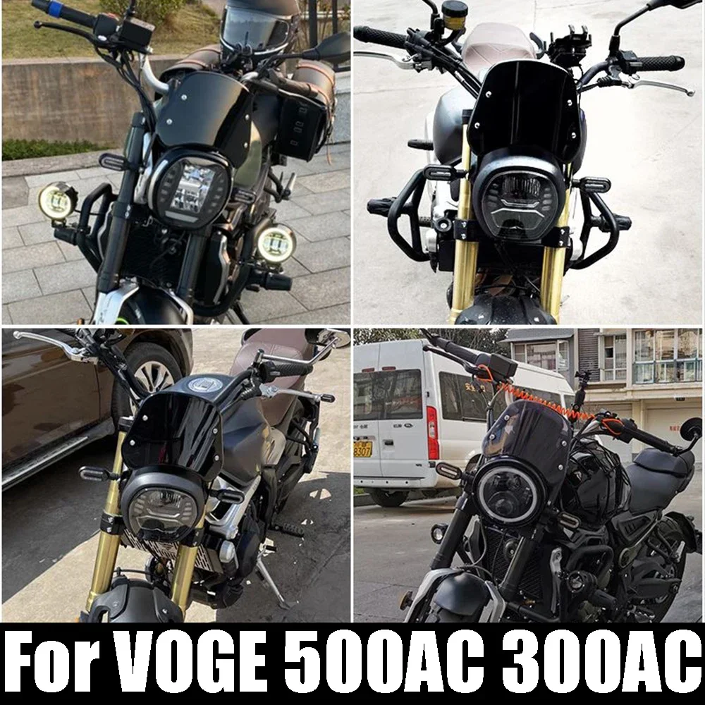 For VOGE 500AC 525AC 525ACX AC525X ACX525 525 ACX Motorcycle Accessories Retro Windscreen Windshield Wind Screen Deflector Guard