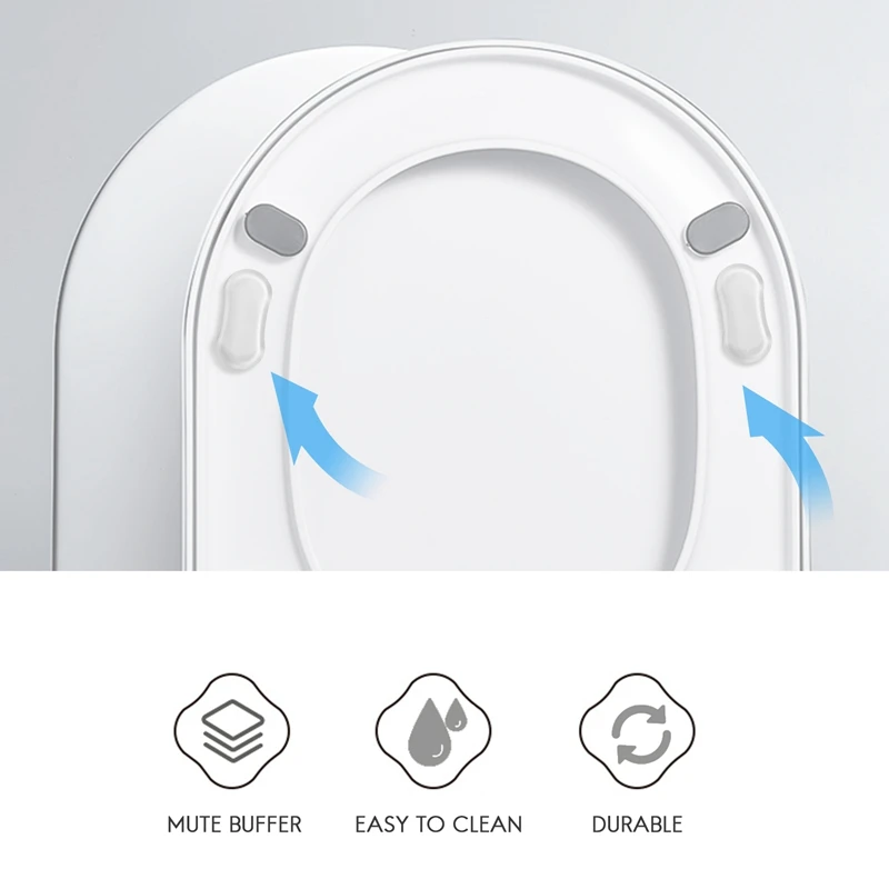 A93E-Toilet Seat Bumper Replacement Kit, Suitable For Bidet, Universal And Silent Anti-Collision Transparent Sticker