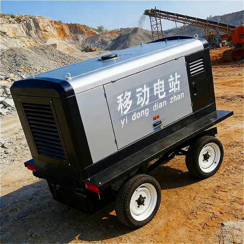 Generator Set Silent Portable Industrial Power Generator Construction Site Night Work Lighting Tower Power Supply Customized