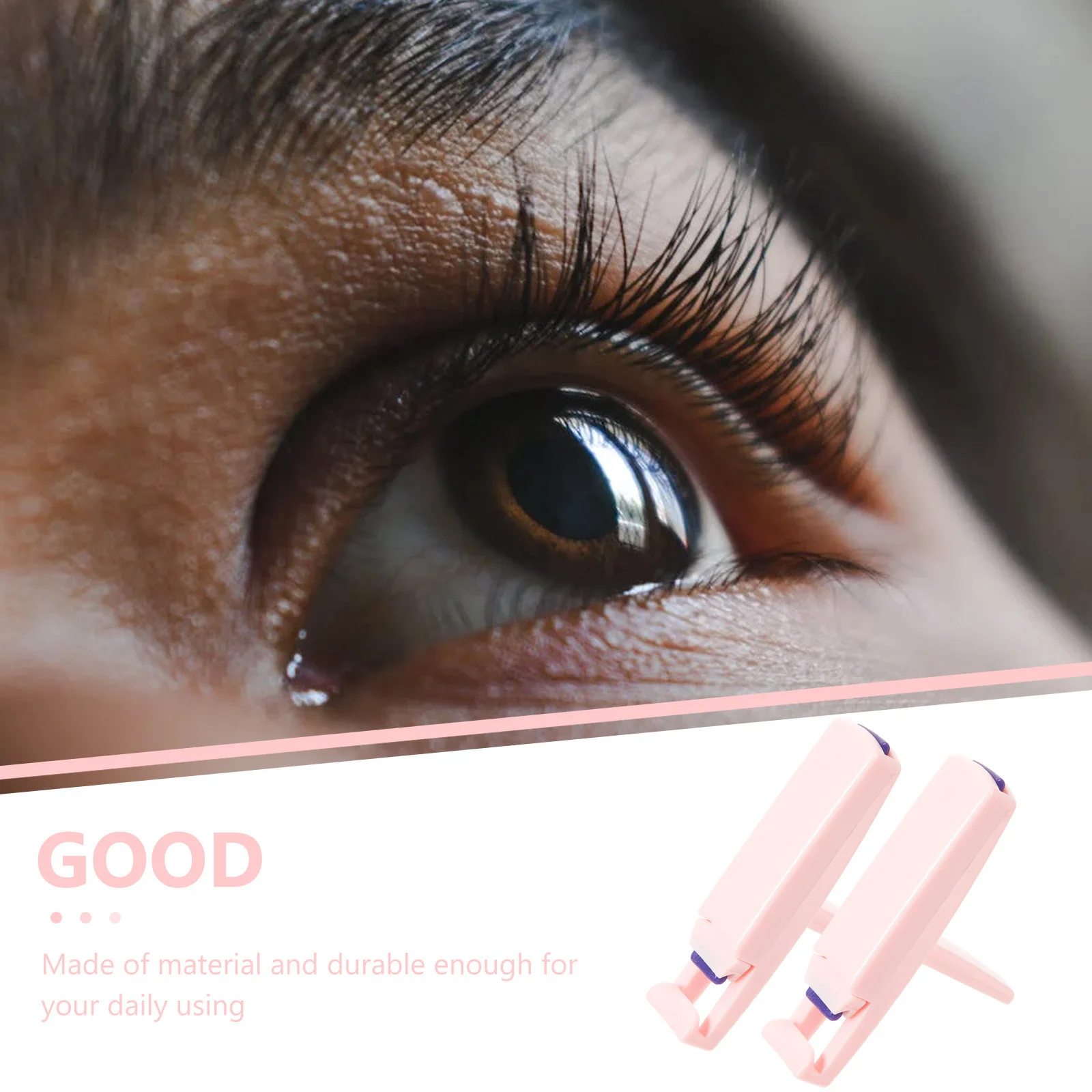 

2pcs Mini Car Shape Plastic Eyelash Curler 6.8*1.5*1.3 Pink Long Lasting Upward Curling Beauty Tool Portable Makeup Supplies