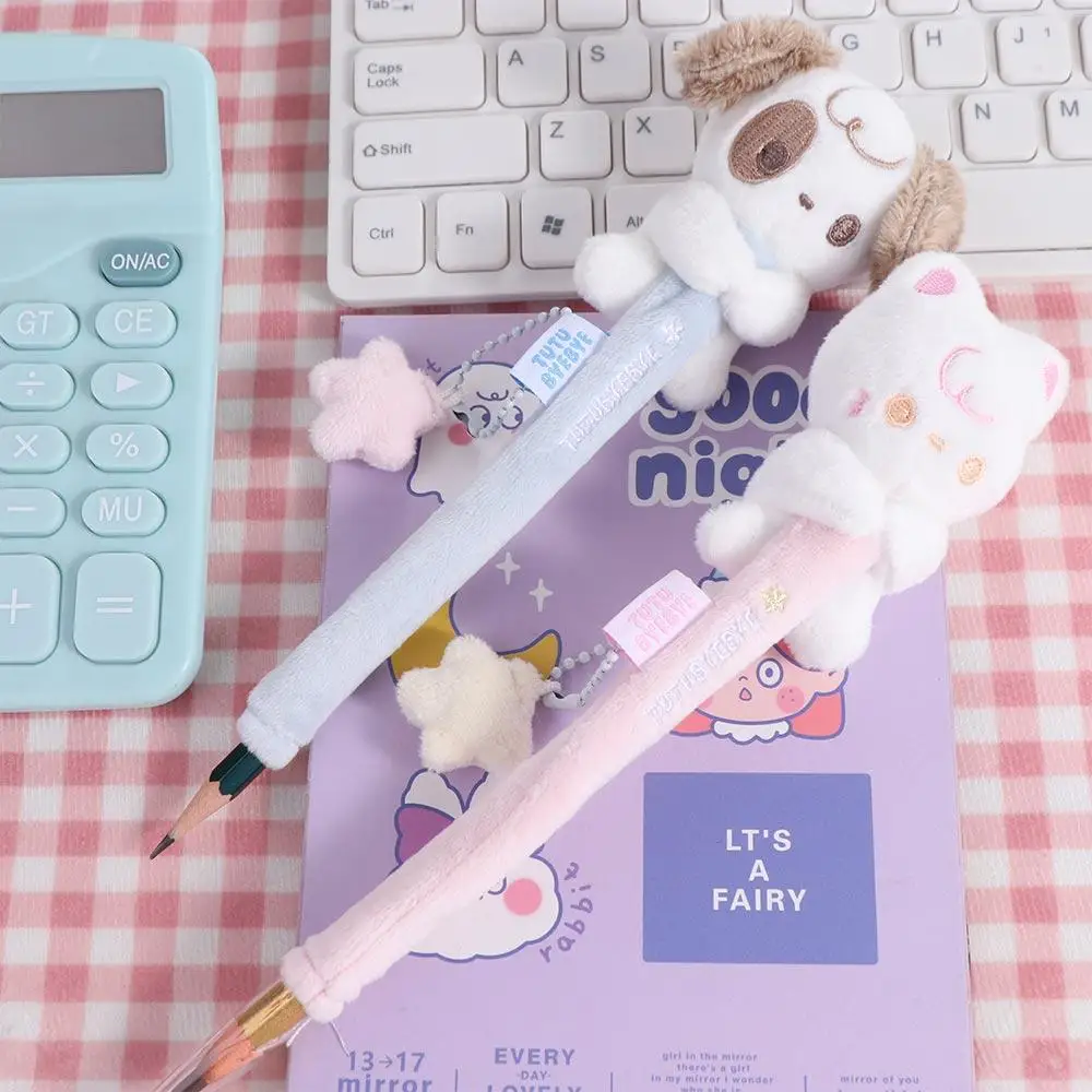 Plush Tablets Pen Protective Case Cat Cartoon Tablets Pencil Protective Bag Cute Dog Plush Pencil Sleeve Tablet Touch Pencil