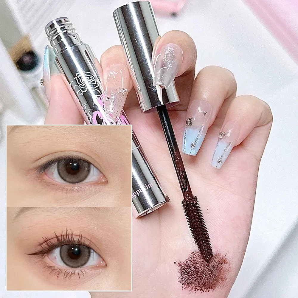 Silk Fiber Mascara 5D Black Brown Lengthening Curl Eyelash Mascara Waterproof Anti-sweat Lasting Lash Extension Makeup Cosmetics