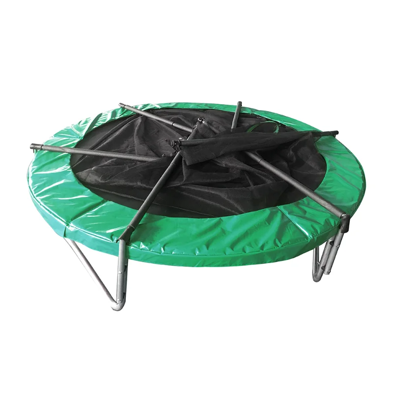 High quality Big foldable kids round folding competitive steel cama elastica trampoline outdoor with ladder and rain cover