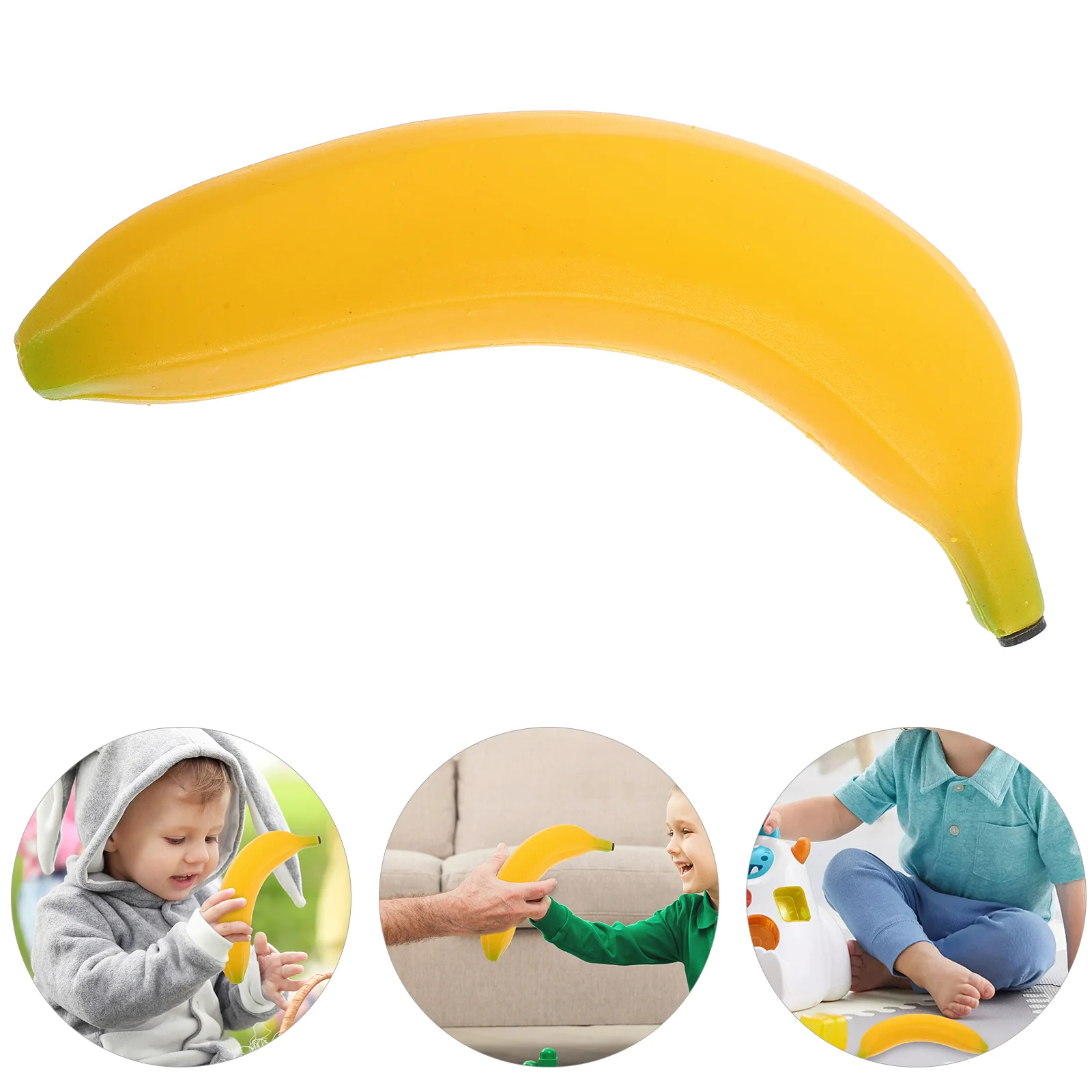 Kids Musical Instruments Simulated Fruit Sandbox Bananas Maracas for Rhythm Toys Yellow Abs Baby