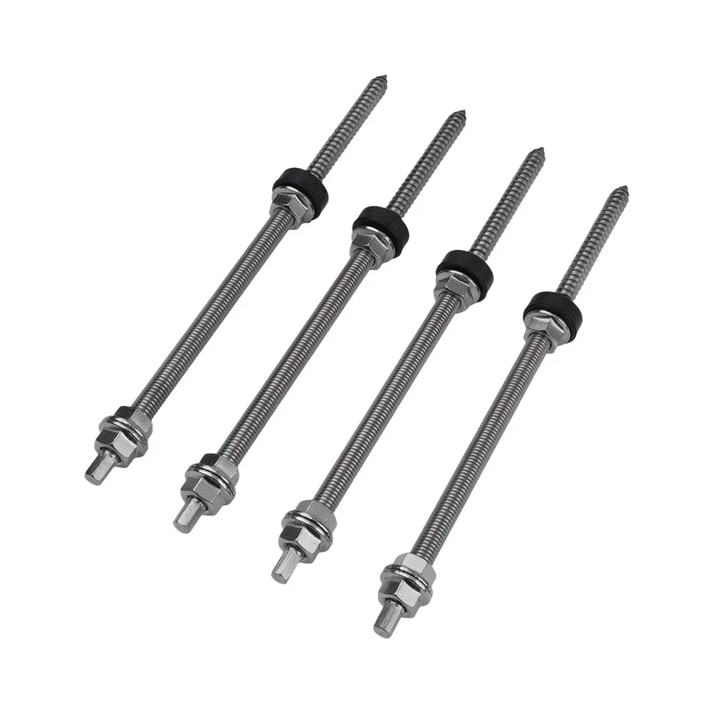 Stainless Steel Photovoltaic Bracket Kit 4pcs for Solar Panel Mounting on Corrugated Iron and Color Steel Roofs