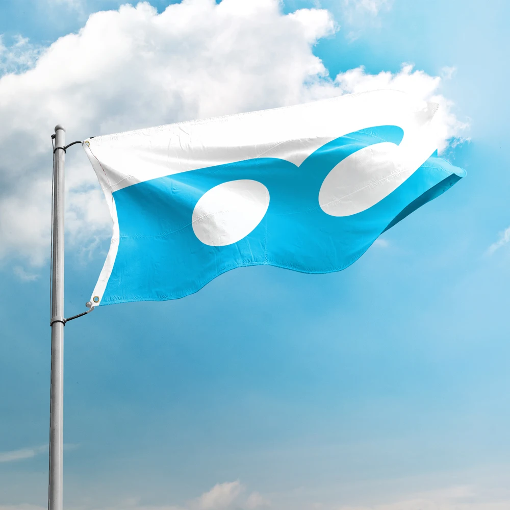 Maryland Ocean Flag 3*5FT 90*150CM USA States City Flags  America Custom Logo Home Decoration Banners Polyester UV Resistance