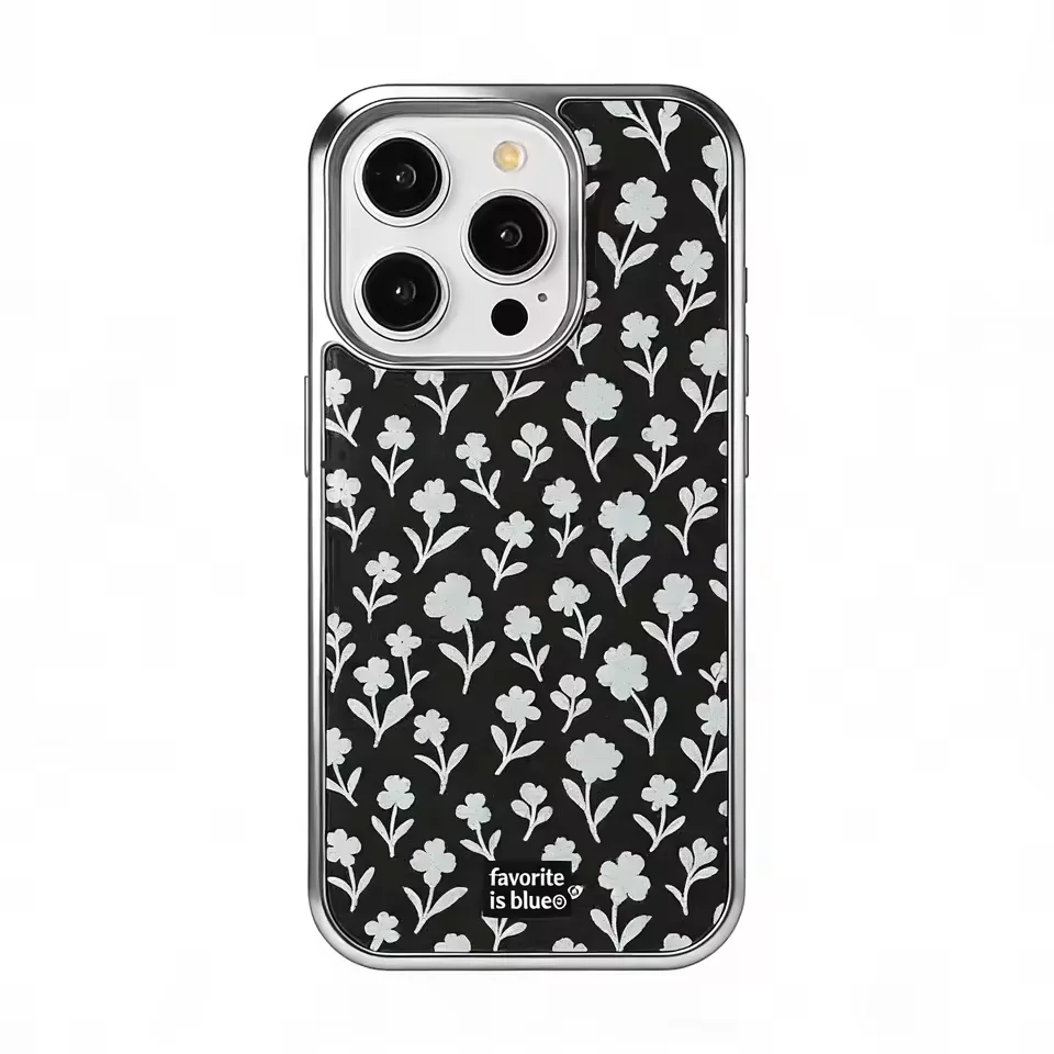 Korean Luxury Star Milk Flower Leopard Print Drop Glue Phone Case For Samsung Galaxy S23 FE S24 PLUS S25 ULTRA S26 EDGE Cover view 5