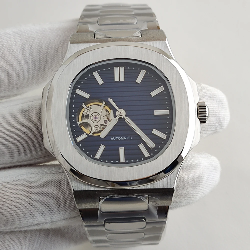 

NH38 Case Nautilus watch 40mm Man's stainless steel Mechanical Wristwatches Installing NH35 Movement Watch