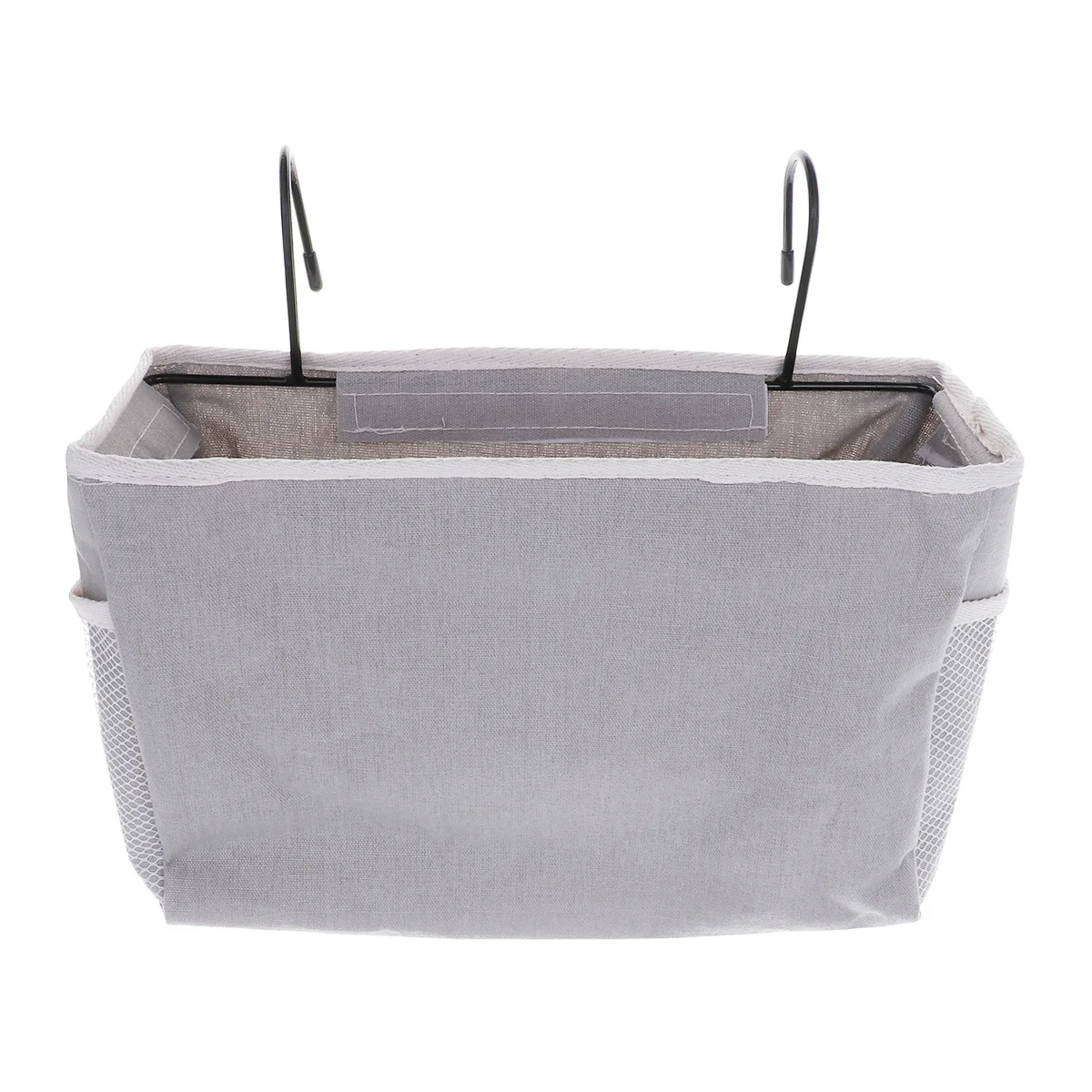 

1Pcs Canvas Storage Hanging Bag Felt Fabric Bedside Organizer Large Capacity for Dorm Car Bed Rail Phone Holder Grey