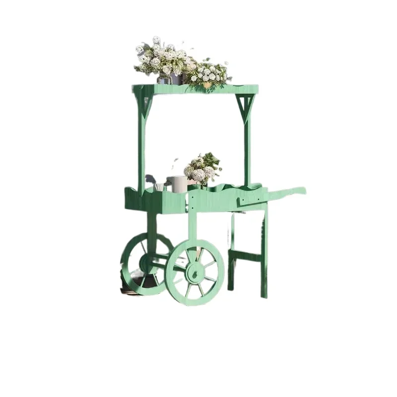 European wooden outdoor multi-layer floor-to-ceiling shopping mall activity ornament flower shop decoration props