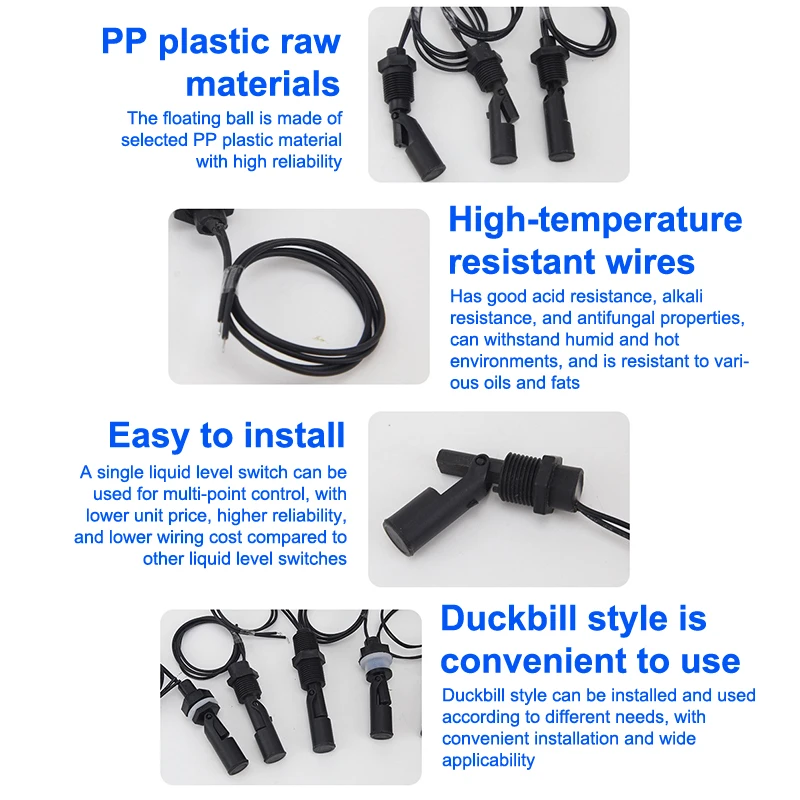 1 PC 12 V-110 V สวิทช์ระดับของเหลวเซ็นเซอร์ระดับ PP พลาสติก Ball FLOAT SWITCH สวิทช์ระดับน้ํา