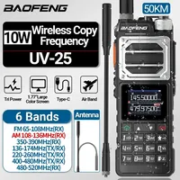 BAOFENG UV-25 Air Band Walkie Talkie Wireless Copy Frequency NOAA Type-C Charger AM Long Range UHF VHF 999CH Ham Two Way Radio